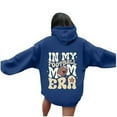 thumbnail image 4 of WEAIXIMIUNG Fall Sweatshirts for Women Plus Size Ladies' Autumn and Winter Fashionable Rugby Print Hooded Sweatshirt, 4 of 5