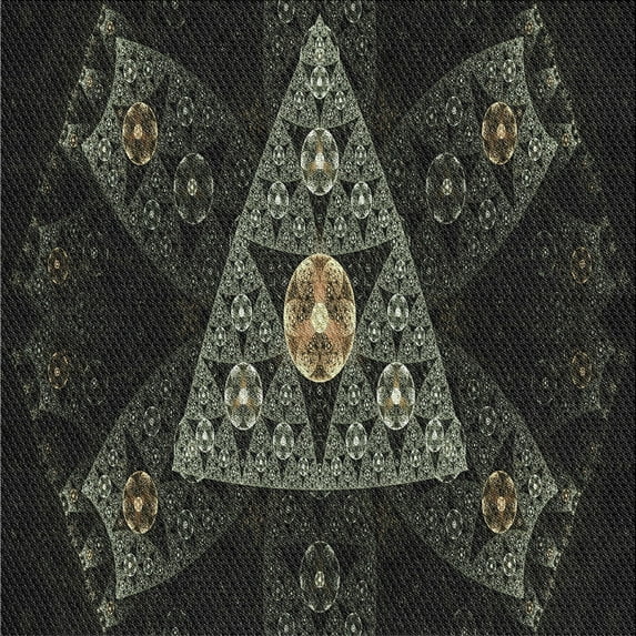 Ahgly Company Machine Washable Indoor Square Transitional Night Black Area Rugs, 3' Square