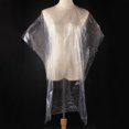 thumbnail image 2 of Coofit Cape de Coupe de Cheveux Transparente Imperméable Jetable Cape de Barbier Cape de Coiffure, 2 of 6