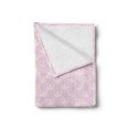 thumbnail image 2 of Easter Bunny Soft Flannel Fleece Blanket, Baby Rabbit with Ribbons Floral Spring Themed Soft Pink Tones Animals, Cozy Plush for Indoor and Outdoor Use, 60" x 80", Rose and Champagne, by Ambesonne, 2 of 5