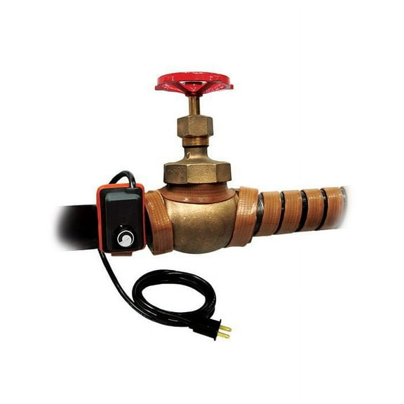 BriskHeat HSTAT301004 Silicone Rubber Heating Tape with Adjustable Thermostat Control 4 ft Length 120v 864w