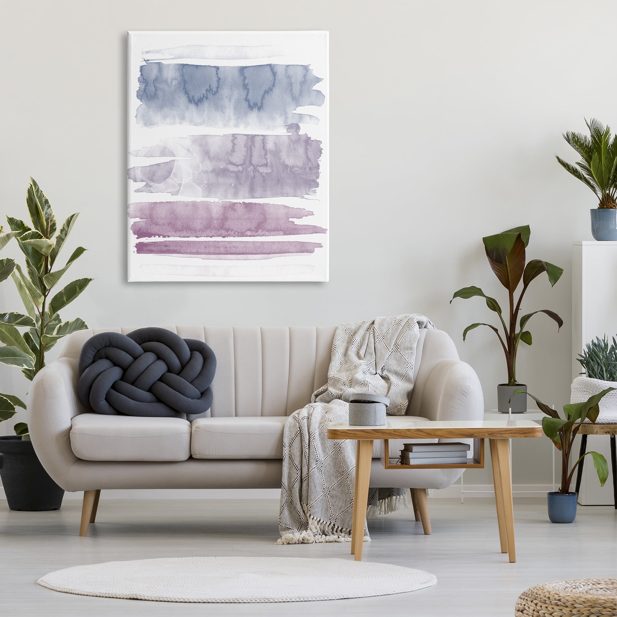 Stupell Industries Pastel Watercolor Splash Abstract Painting Gallery Wrapped Canvas Print Wall Art, 36 x 48