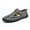 Green, variant on Hand Stitched Cutout Leather Closed Toe Casual Sandals With Adjustable Buckle Strap