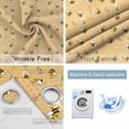 thumbnail image 4 of Yellow Beige Bee Blackout Curtains for Bedroom/Living Room, Thermal Insulated Kitchen Curtains, Spring Floral Elegant Pastoral Flowers Grommet Darkening Window Treatment Drapes 27.5"x39"x2, 4 of 8