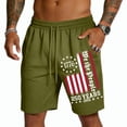 thumbnail image 3 of Havenx 250th Years Of American Freedom Usa Shorts for Men Mesh Drawstring Elastic Waist Short with Pockets Fast Dry Sweat Shorts Basketball Lounge Gym Workout Summer Wear,Camouflage Green S, 3 of 4