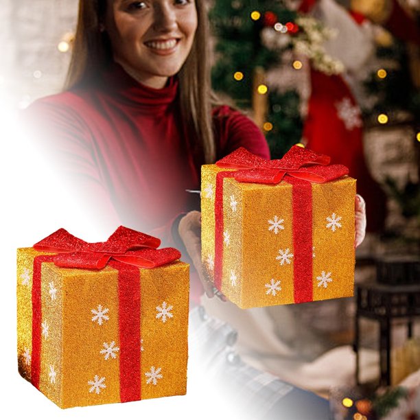 Adornos navideños con almacenamiento sorpresa debajo del árbol de Navidad Herramientas decorativas festivas y para todo el año