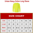 thumbnail image 4 of Gildan Heavy Cotton Men’s High Visibility Long Sleeve T-Shirt, Crew Neck work Tee, Safety Green, XL, 4 of 6