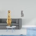thumbnail image 2 of Figura de gato dorado, escultura decorativa de resina para centro de mesa, adorno de animal para oficina, entrada del hogar, estantería, sala, 2 of 8