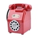 thumbnail image 2 of Figura decorativa de alcancía con forma de teléfono retro, con esfera para ahorrar dinero Rojo, 2 of 9