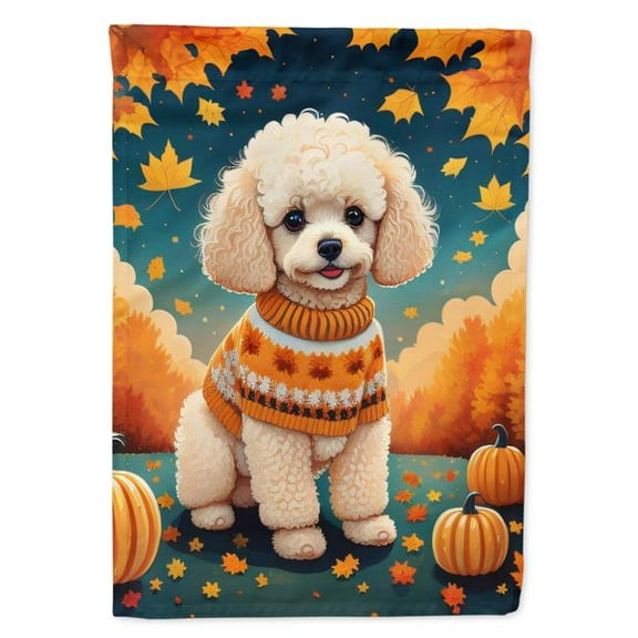 Carolines Treasures DAC1063CHF 40 x 28 in. Poodle Fall House Flag