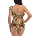 thumbnail image 5 of Gukieu Animal Leopard Print One-shoulder Ruffled One-piece Swimsuit with Removable Chest Pads and Tummy-control Swimsuit for Women-Medium, 5 of 6