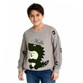thumbnail image 4 of Tdoqot Boys Graphic T Shirts Husky- Cute Cotton Casual Long Sleeve Kids Basic Tees Beige Size 6-16, 4 of 5