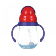 Straw Cup Spill Proof Sippy Cup with Handles and Strap, Toddler Cups, Sippy Cups for babies, 260ML/9oz, 6 Months+