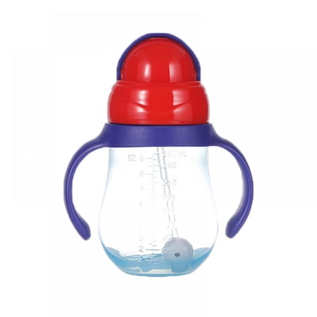 Straw Cup Spill Proof Sippy Cup with Handles and Strap, Toddler Cups, Sippy Cups for babies, 260ML/9oz, 6 Months+