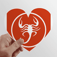 thumbnail image 1 of Scorpion Natural Insect Circle Heart Vinyl Sticker Bicycle Bottle Decal, 1 of 3