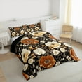 thumbnail image 2 of Manfei Retro Rustic Flower Bedding Comforter Set,Brown Beige Floral Twin Comforter Sets,Natural Plant Theme Bedding Set For Kids,Ultra Soft Home Decor Reversible,2 Pieces, 2 of 7