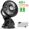 thumbnail image 1 of Battery Operated Clip on Stroller Fan - Mini Portable Desk Fan with Rechargeable 4400mA Battery Powered Fan with Easy-to-clip Design for Baby Stroller, Outdoor Activities (Max 40Hours), 1 of 8