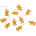 thumbnail image 3 of 10-Count Warm White LED Gingerbread Man Christmas Fairy Lights 4' Copper Wire, 3 of 3