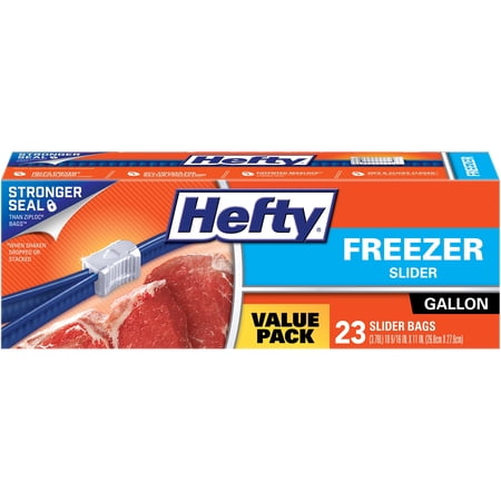 Hefty Slider Freezer Bags, Gallon Size, 23 Count