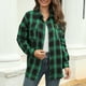 thumbnail image 4 of Puntoco moda mujer entramado impresión abrigo invierno camisa manga larga prendas de vestir exteriores blusa liquidación Puntoco Puntoco-7651, 4 of 8
