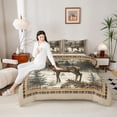 thumbnail image 4 of Homewish Jungle Animal Deer Full Size Comforter Sets 3-Piece for Female Men Women,Vintage Woodland Wildlife Bedding Comforter Set,Geometric Plaid Grid Lightweight Bedding Sets, 4 of 8