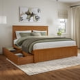 thumbnail image 1 of Nantucket King Platform Bed with Matching Footboard and Drawers in Light Toffee, 1 of 30