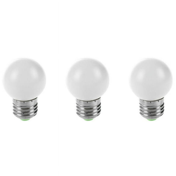 3X E27 LED Light White Bulb Plastic Bulb (0.5W Power, White)