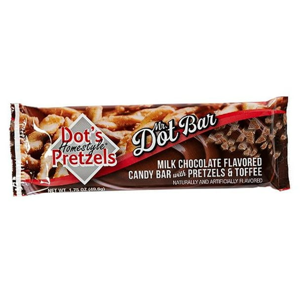 Dots Pretzels 1 75 Oz Mr Dot Bar Milk Chocolate Candy Bar Pack Of 24 Walmart Com Walmart Com
