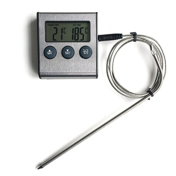 Digital Probe Oven & Meat Thermometer Timer for BBQ Grill Meat Food Cooking;Digital Probe Oven