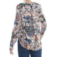 thumbnail image 4 of RACHEL ROY $89 Womens New 1288 Beige Floral Long Sleeve Blouse Top 0 B+B, 4 of 4