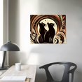 thumbnail image 4 of Orinice Cats Moon Night Fine Art Aesthetic Wall Painting for Classroom Office Farmhouse Decor 20x16in, 4 of 6