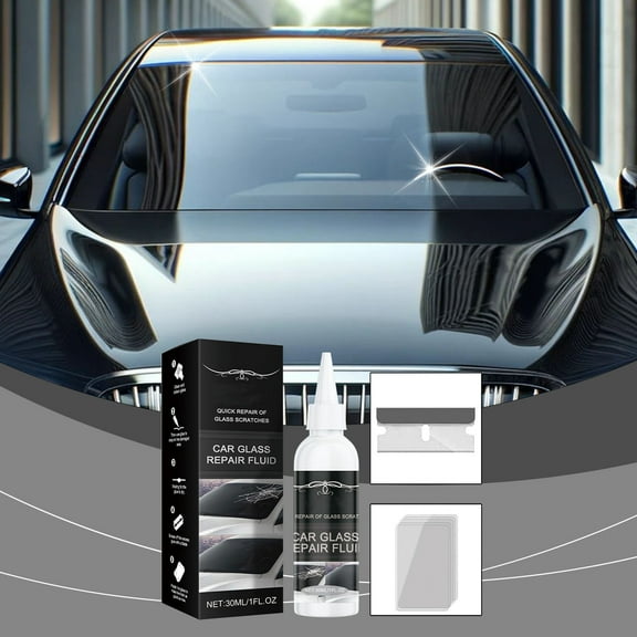 Windshield Repair Kit Glass Crack Fix Tool Windshield Chip Repair Resin Fluid for Car Windscreen Cracks Chips 30ml