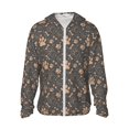 thumbnail image 1 of Balery Animal Paw Sudadera ligera de manga larga con capucha y protección solar UPF 50+ para hombre y mujer, ideal para pesca y running-Medium, 1 of 7