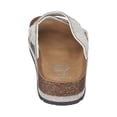 thumbnail image 3 of GC Shoes Women's Cork Platform Footbed Sandals, Casual Summer Comfort Slides, Criss Cross Strap Slip Ons, Ariane/Silver/9.5, 3 of 5