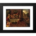 thumbnail image 2 of School of Frans Francken I 14x11 Black Modern Framed Museum Art Print Titled - The Rich Man and Lazarus, 2 of 5