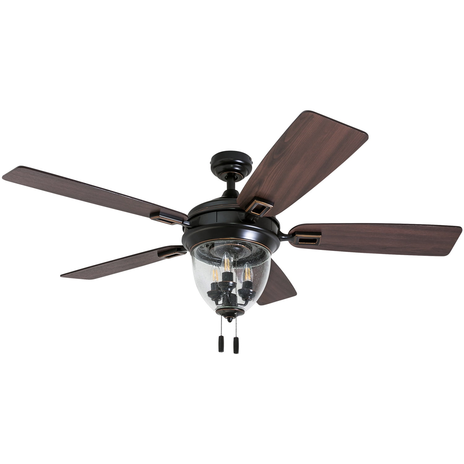 52" Ceiling Fan  Outdoor With Light 3 Speed Contemporary Rubbed Bronze LED NEW 