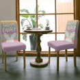 thumbnail image 3 of Happy Easter Dining Chair Slipcover, Rabbit Wooden Green Blue Yellow Purple Stretch Kitchen Chair Covers Removable Parsons Chair Protector Covers for Dining Room Banquet Party, Set of 6, 3 of 6