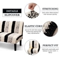 thumbnail image 2 of Eurhowing Armless Sofa Cover, Fuzzy Plush Non-Slip Futon Slipcover, Fall Winter Thick Sofa Bed Furniture Protector, Loveseat, Black, 2 of 10
