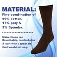 thumbnail image 3 of EMEM Apparel Men's Casual Soft Ribbed Cotton Knit Classic Mid Calf Crew Dress Hosiery Socks 5-Pack Brown 9-11, 3 of 5