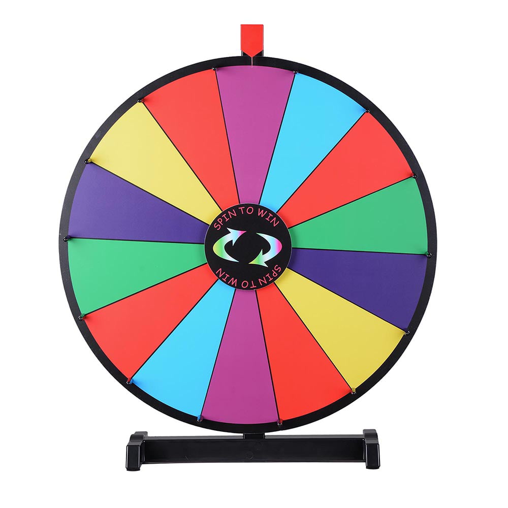 White and Blue Dry Erase Spinning Prize Wheel--16 dry erase sections 18" Red 