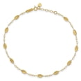 thumbnail image 3 of FB Jewels 14K Yellow Gold Puff Rice Bead 9 with 1in ext Anklet, 3 of 3