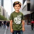 thumbnail image 2 of Tisuna Boys Summer T Shirts Kids Short Sleeve Crew Neck New York Print Tops Soft Outdoor Play T Shirts For Toddler And Tweens 2-13 Years, 2 of 5