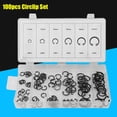 thumbnail image 3 of Circlip, 100pcs Snap Retaining  Circlip Assortment Set 11mm - 21mm 6 Sizes with Plastic Box Assortment Kit, Screw, Retaining Rings, 3 of 8