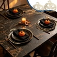 thumbnail image 5 of 2 Pack Halloween Placemats Hollow-Out Pumpkin Heat Resistant Non-Slip Woven Vinyl Table Mats for Dinner Party Kitchen Decor by MPOISVA, 5 of 6
