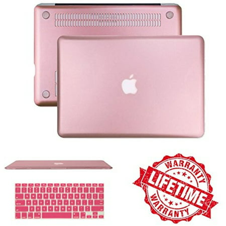 Macbook Pro Retina 13'' Case Cover, IC ICLOVER Ultra Slim and Light Weight Rubberized Matte Hard Case Cover & Keyboard Cover for Macbook Pro 13.3'' with Retina Display (A1502/A1425)-Rose