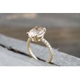 thumbnail image 4 of HeartsAndYou 2ct Natural Peach Morganite & Diamond Ring 100% 14k SOLID Yellow Gold Accent, 4 of 9