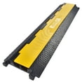 thumbnail image 1 of Yescom Cable Ramp Protector 2 Channel Garden Hose Protecitive 22000 Lbs Load Capacity Speed Bump for Road Driveway, 1 of 9