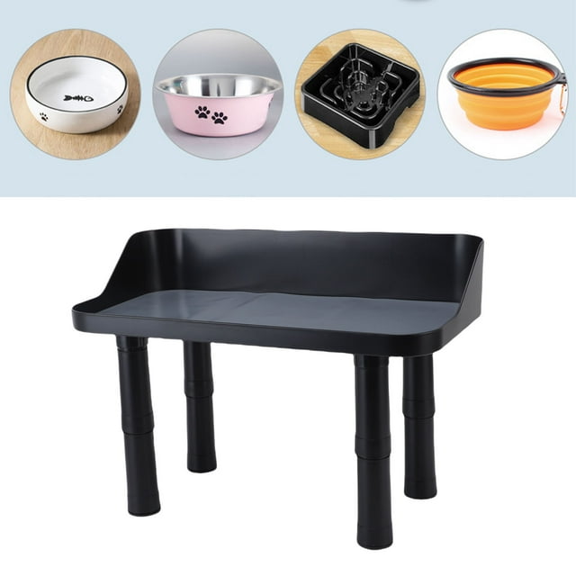 Cuenco Elevado Ajustable Para Mascotas, Soporte De Elevación, Protección Del Cuello De Plástico Antipunta, Cuenco De Comida Para Perros Y Gatos, Soporte Elevado, Mesa De