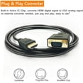 thumbnail image 4 of Cable HDMI a VGA, 1080P HDMI macho a VGA macho M/M cable convertidor de vídeo adaptador VGA compatible con escritorio HDMI, portátil, DVD a 15 pines D-SUB VGA HDTV Monitor proyector - 6 pies Xemadio CZDZ-ST55, 4 of 10