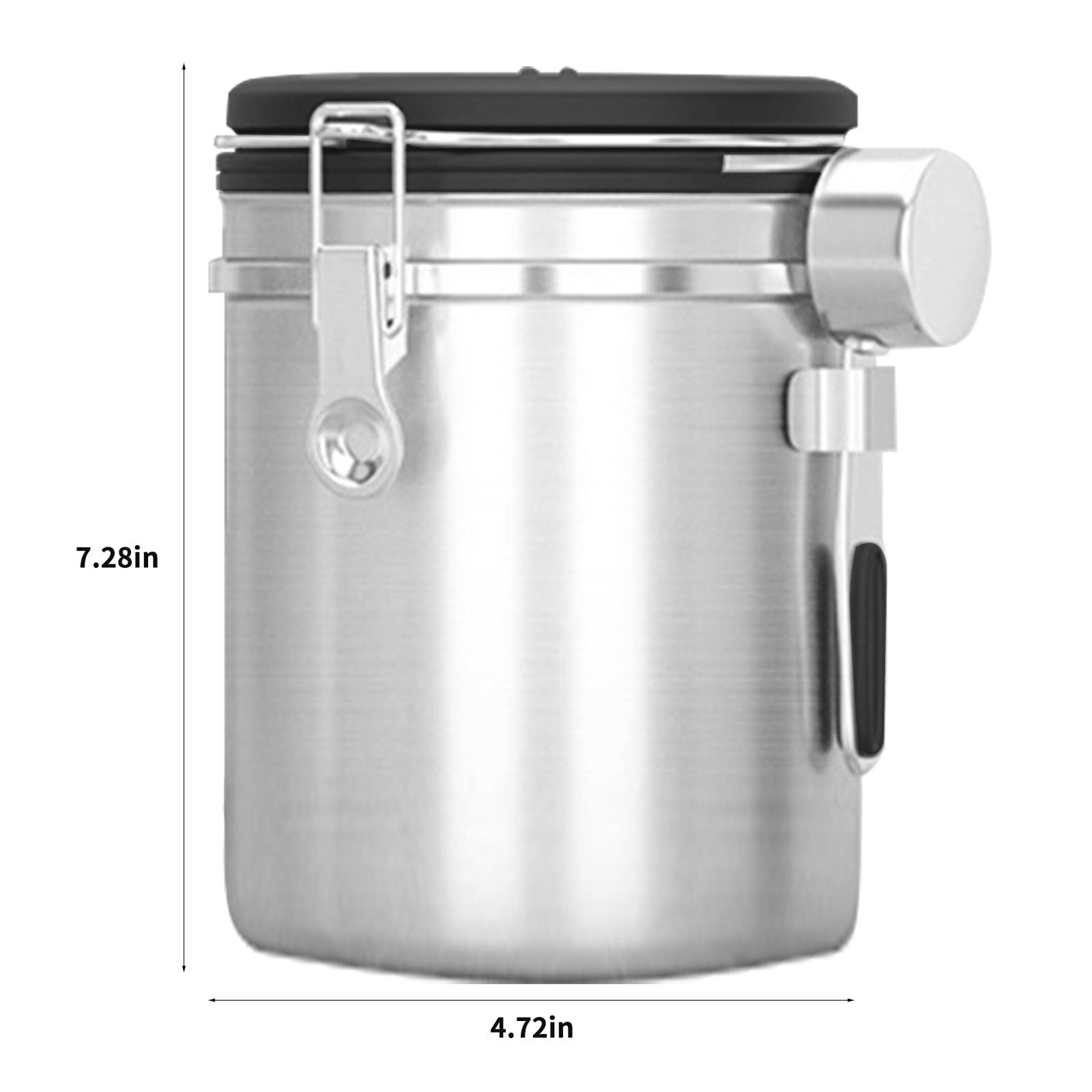 TACILIP Kitchen Organization, Coffee Canister, Airtight Stainless Steel Kitchen Food Storage Container With Date And Scoop For Grounds Coffee,Beans, Tea, Flour, Cereal, Sugar(1.8L), Room Storage